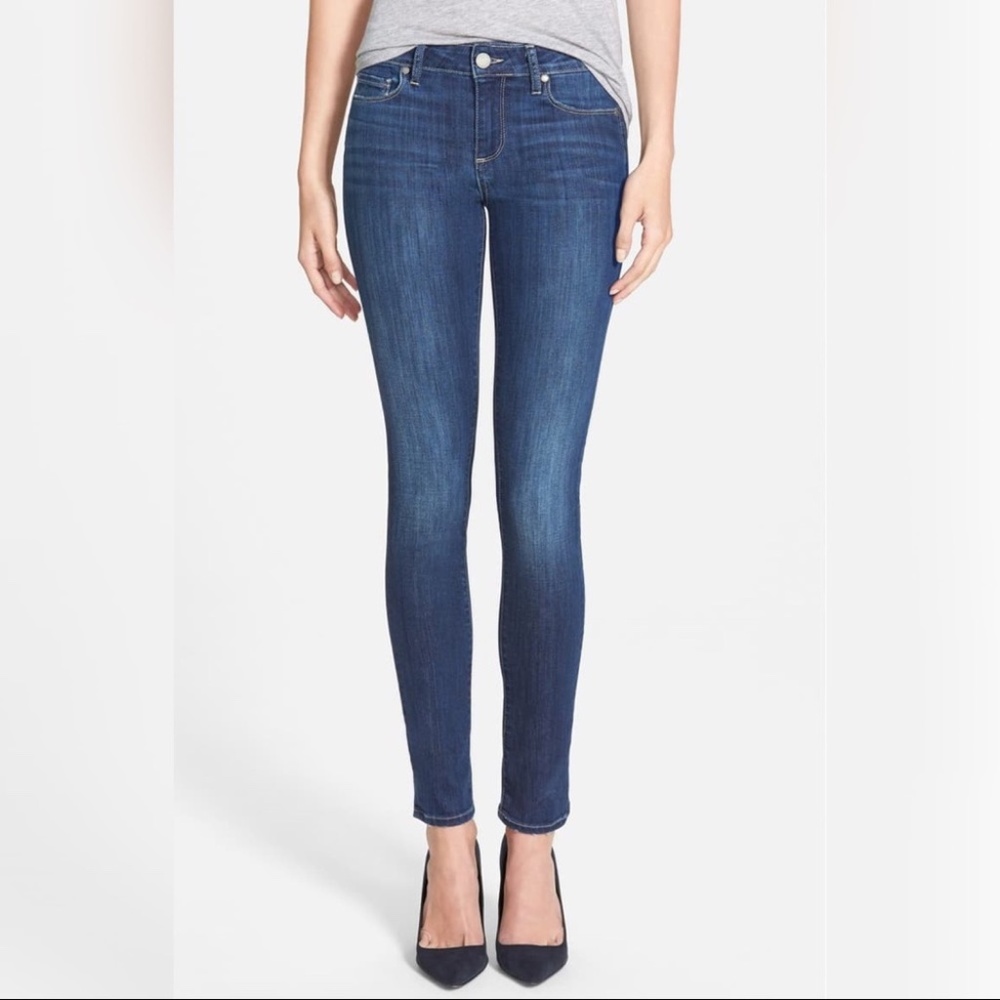 NWT PAIGE Skyline Ankle Cigarette Jeans, 26, BLUE HILLS
